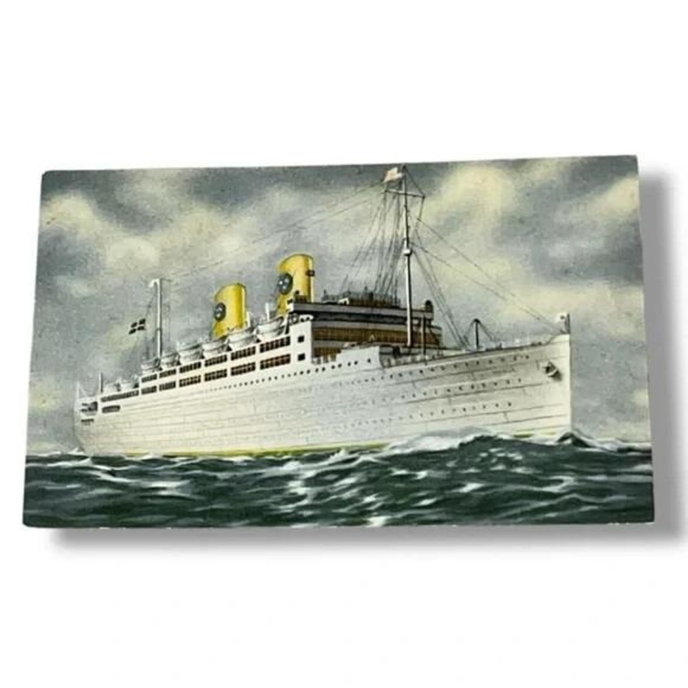Postcard Swedish American Liners Kungsholm Gripsholm Ships C292